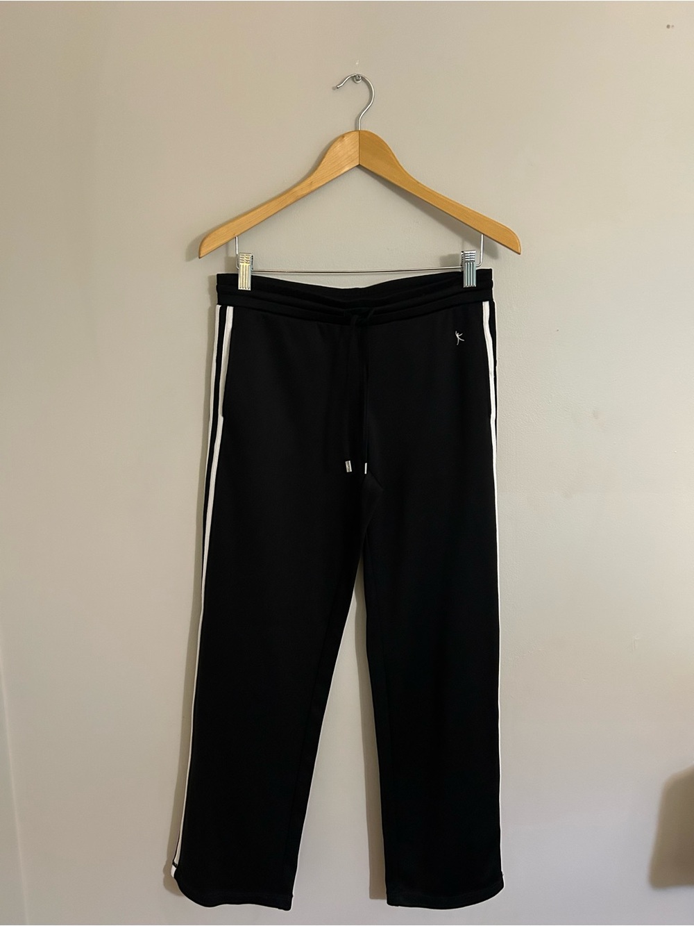 Jantzen Black Track Pants with White Side Stripes